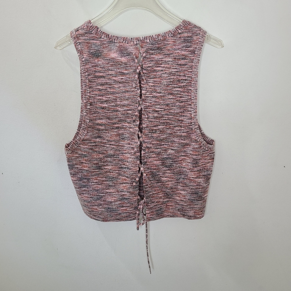 FREE PEOPLE Lace-up Tank Top Best Of Us Onyx Blossom Sz S NWT #OB1484522 - Picture 4 of 11